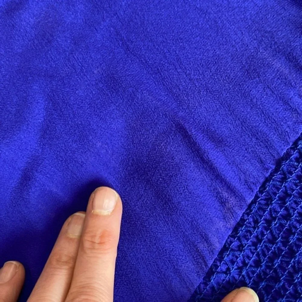 Aritzia Royal Blue Mini Silk Slip Dress - Picture 11 of 13